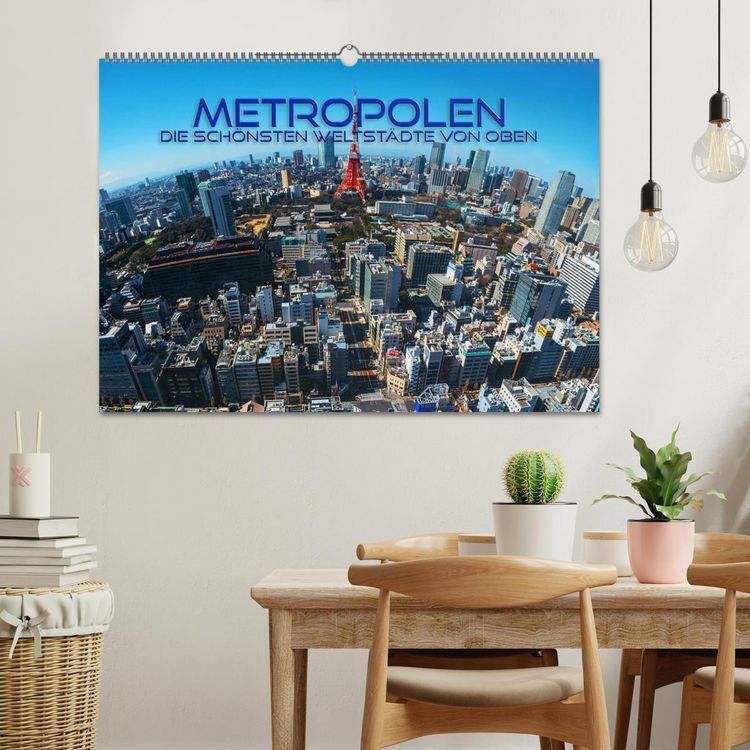 Produktbild: Metropolen - die sch&ouml;nsten Weltst&auml;dte von oben (Wandkalender 2026 DIN A2 quer), CALVENDO Monatskalender