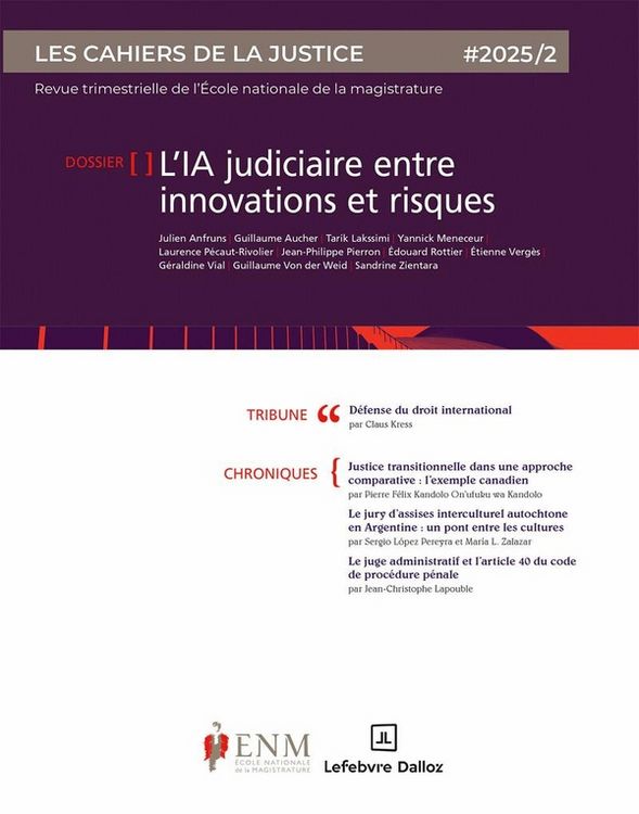 Produktbild: Les Cahiers de la Justice N.2/2025