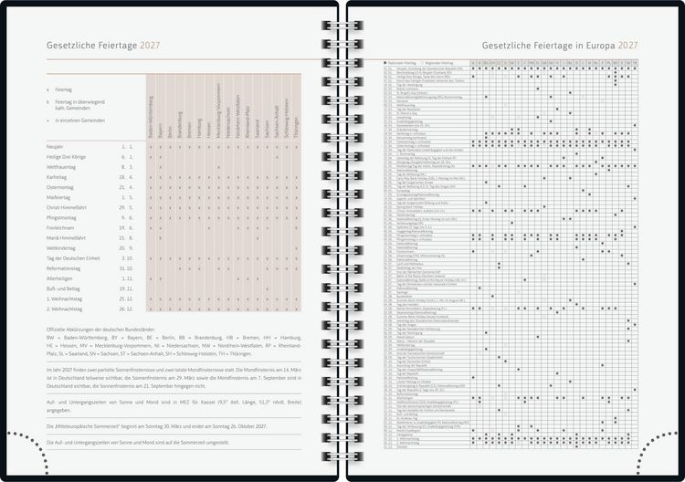 Produktbild: rido/id&eacute; 7021407017 Buchkalender Premium Young Line 2027 "Marble" A5, Papier