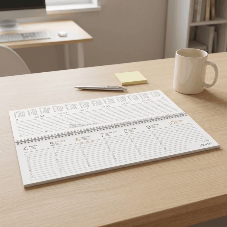 Produktbild: Tischkalender Expert blau 2027