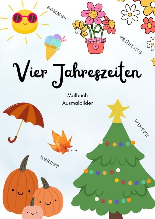 Produktbild: Malbuch Ausmalbilder Vier Jahreszeiten