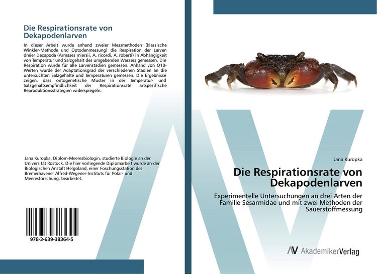 Produktbild: Die Respirationsrate von Dekapodenlarven