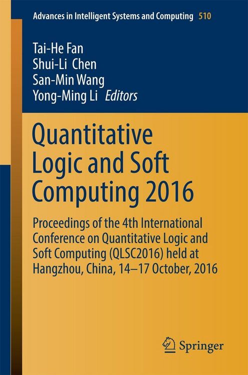 Produktbild: Quantitative Logic and Soft Computing 2016