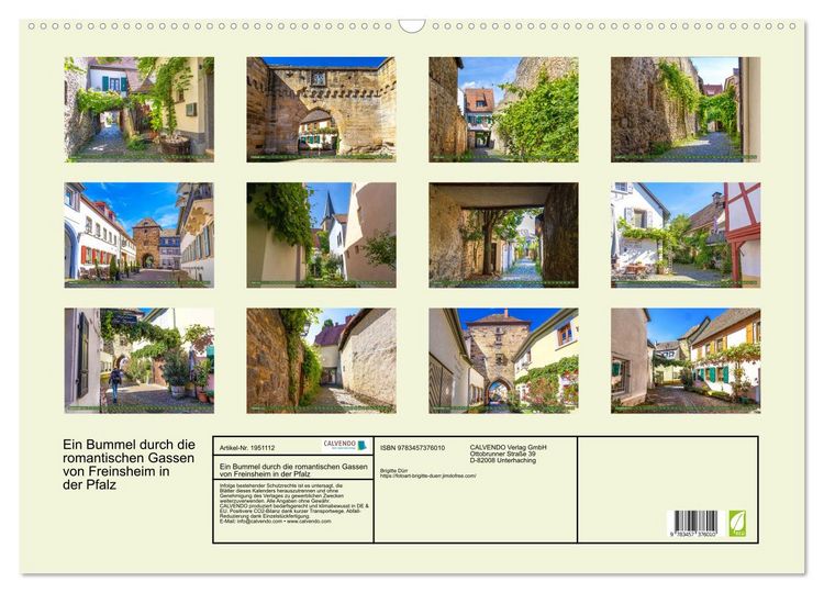 Produktbild: Ein Bummel durch die romantischen Gassen von Freinsheim in der Pfalz (Wandkalender 2026 DIN A2 quer), CALVENDO Monatskalender