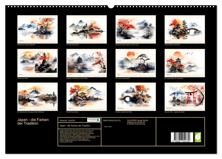 Produktbild: Japan - die Farben der Tradition (hochwertiger Premium Wandkalender 2026 DIN A2 quer), Kunstdruck in Hochglanz