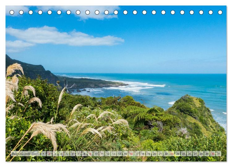 Produktbild: Neuseeland - Wandelnde Landschaften (Tischkalender 2026 DIN A5 quer), CALVENDO Monatskalender