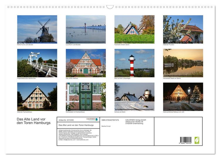 Produktbild: Das Alte Land vor den Toren Hamburgs (Wandkalender 2026 DIN A2 quer), CALVENDO Monatskalender
