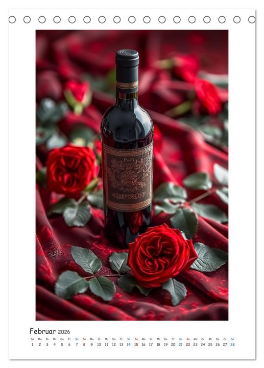 Produktbild: Ode an den Wein (Tischkalender 2026 DIN A5 hoch), CALVENDO Monatskalender