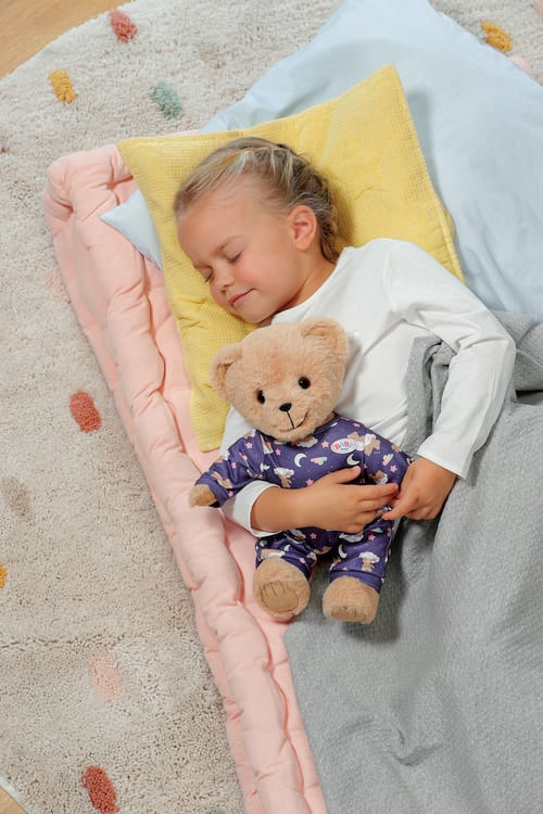Produktbild: Zapf Creation BABY born Teddy mit Schlafanzug lila leuchtet im Dunkeln