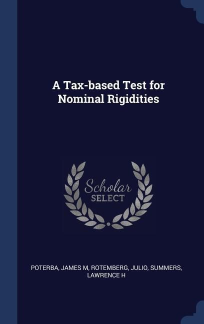 Produktbild: A Tax-based Test for Nominal Rigidities