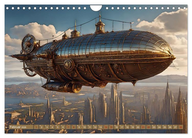 Produktbild: Steampunk - Mensch und Maschine (Wandkalender 2026 DIN A4 quer), CALVENDO Monatskalender