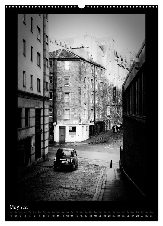 Produktbild: EDINBURGH NOIR (High Quality Premium Wall Calendar 2026 DIN A2 portrait),CALVENDO 12 Month Wall Calendar