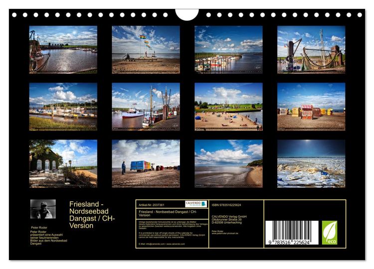 Produktbild: Friesland - Nordseebad Dangast / CH-Version (Wandkalender 2026 DIN A4 quer), CALVENDO Monatskalender