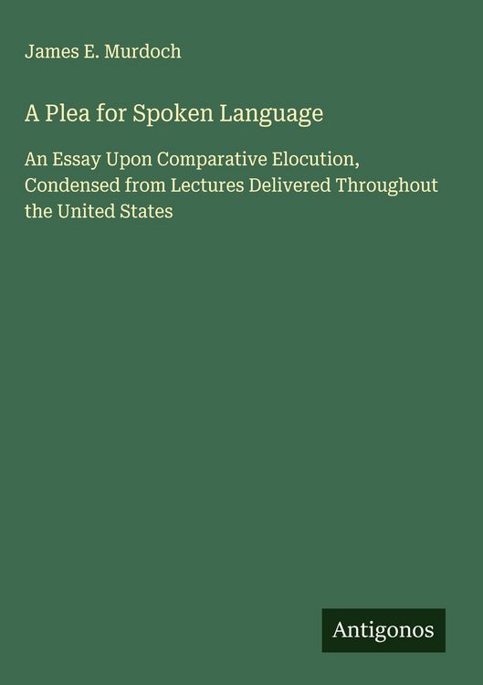 Produktbild: A Plea for Spoken Language