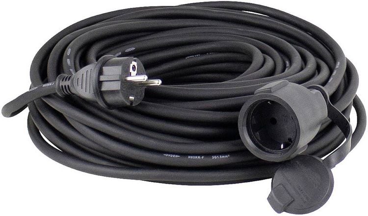 Produktbild: AS Schwabe 60371 Strom Verl&auml;ngerungskabel Schwarz 10.00m H07RN-F 3G 1,5mm&sup2;