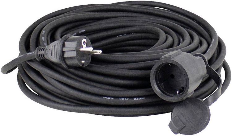 Produktbild: AS Schwabe 60382 Strom Verl&auml;ngerungskabel 16 A Schwarz 5.00 m H07RN-F 3G 2,5 mm&sup2;