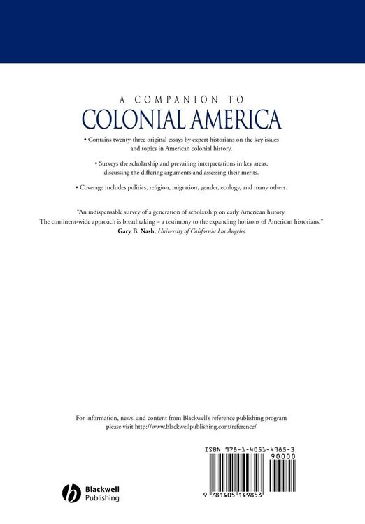 Produktbild: A Companion to Colonial America
