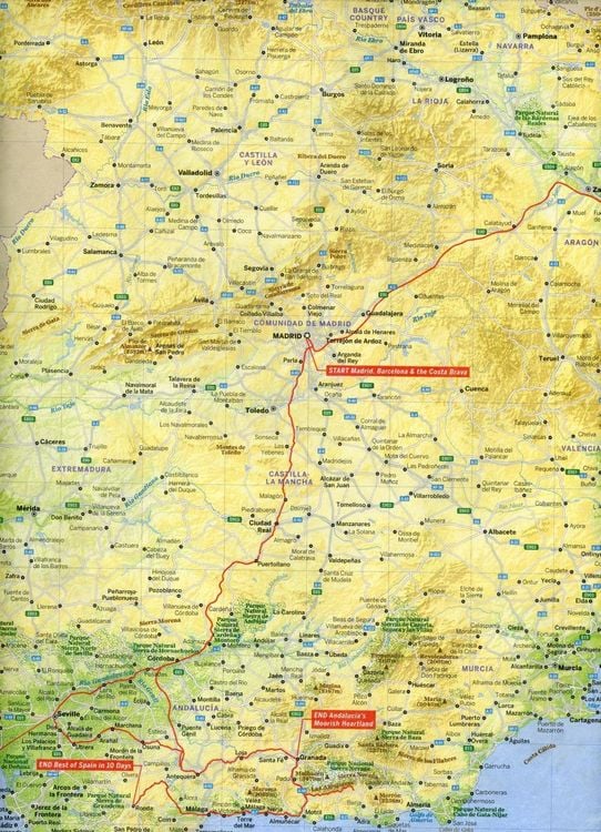 Produktbild: Lonely Planet Spain Planning Map
