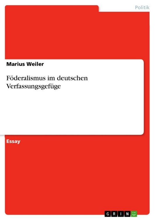 Produktbild: F&ouml;deralismus im deutschen Verfassungsgef&uuml;ge