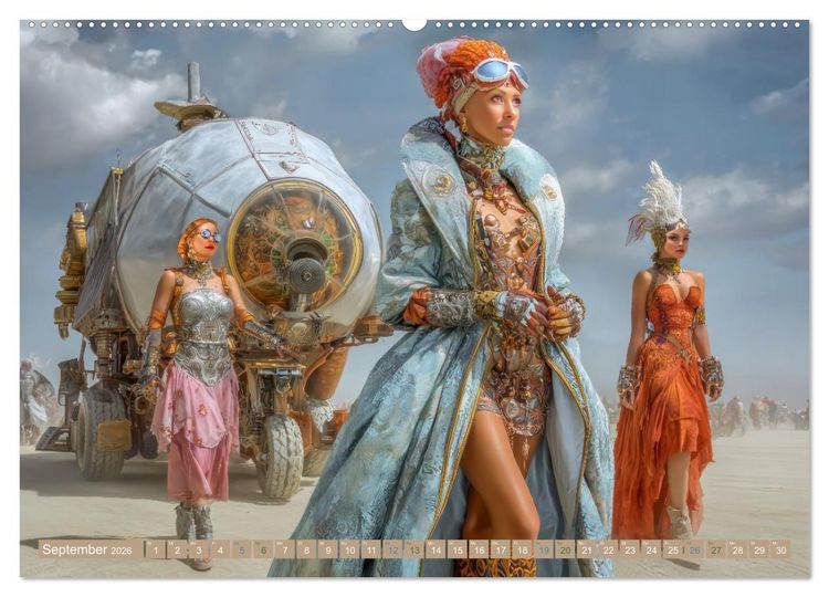 Produktbild: Festival der Kreativit&auml;t und Lebenslust - In der W&uuml;ste (hochwertiger Premium Wandkalender 2026 DIN A2 quer), Kunstdruck in Hochglanz