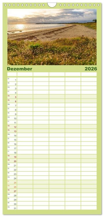 Produktbild: Familienplaner 2026 - Frankreich - die Bretagne mit 5 Spalten (Wandkalender, 21 x 45 cm) CALVENDO