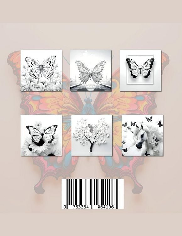 Produktbild: Malbuch Schmetterling &bdquo;Fotorealistisch&ldquo;.