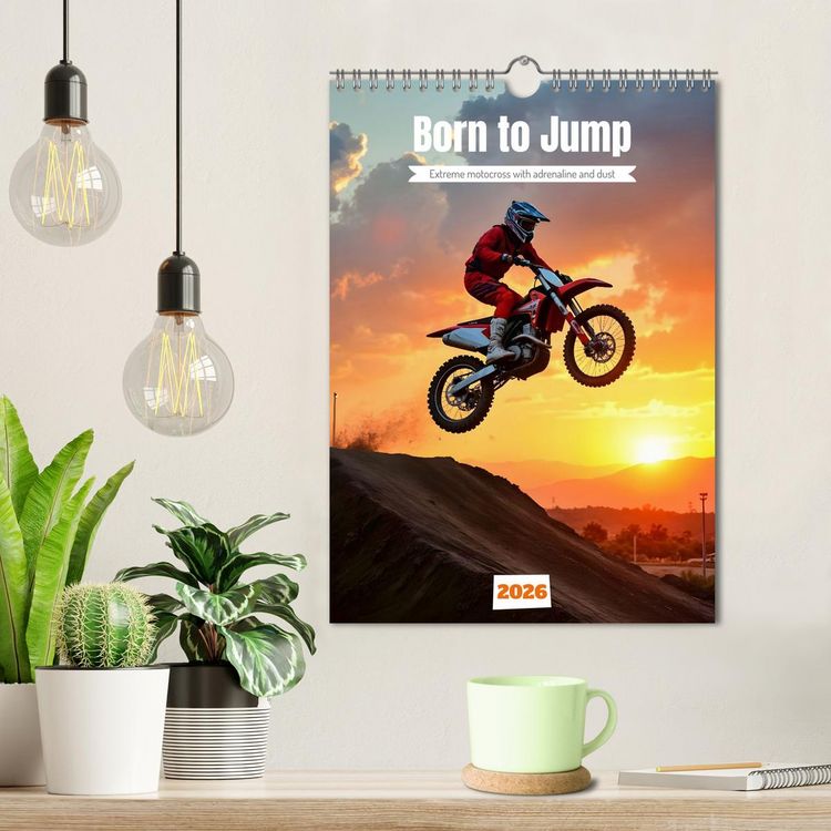 Produktbild: Born to Jump - Extreme motocross with adrenaline and dust (Wall Calendar 2026 DIN A4 portrait), CALVENDO 12 Month Wall Calendar