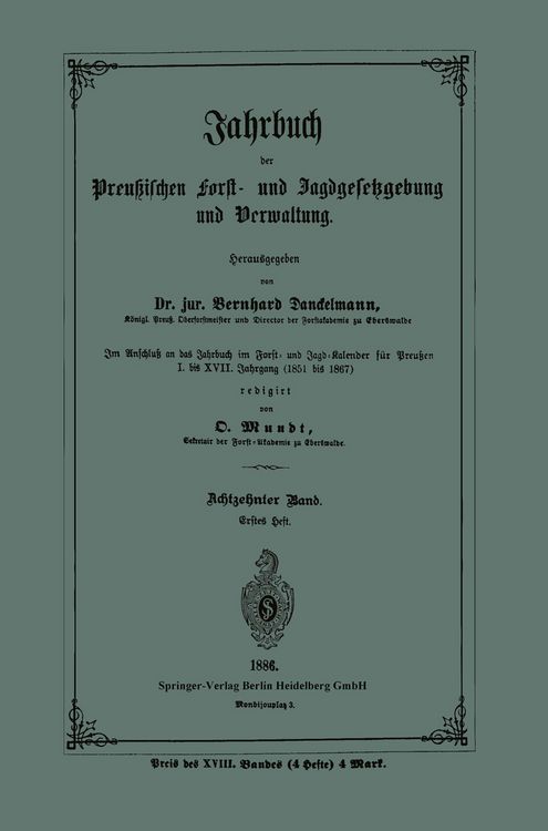Produktbild: Jahrbuch der Preu&szlig;ischen Forst- und Jagdgesetzgebung und Verwaltung