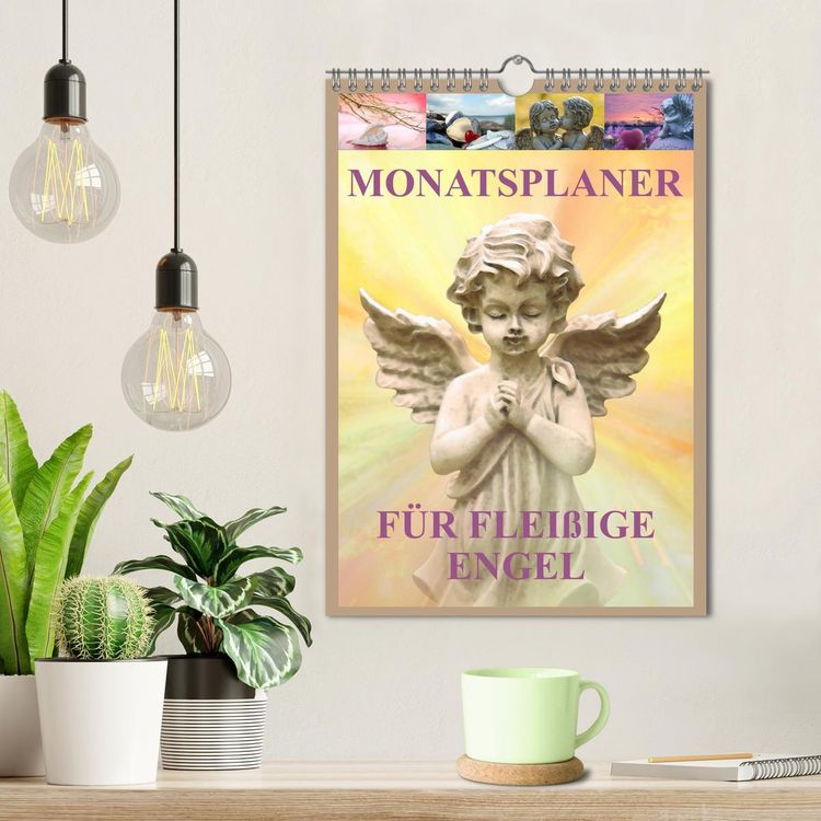 Produktbild: Monatsplaber f&uuml;r flei&szlig;ige Engel (Wandkalender 2026 DIN A4 hoch), CALVENDO Monatskalender