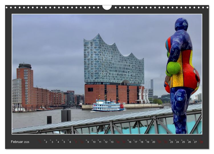 Produktbild: Wahrzeichen Elbphilharmonie (Wandkalender 2026 DIN A3 quer), CALVENDO Monatskalender