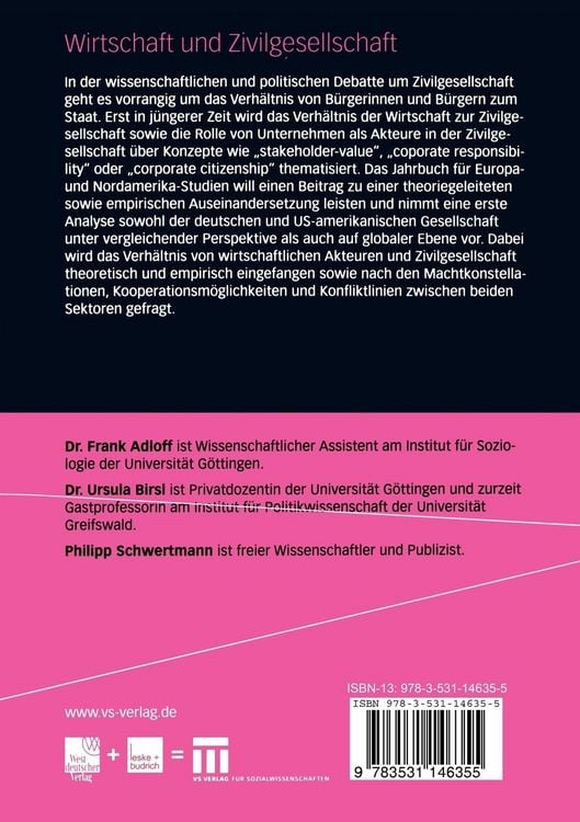Produktbild: Wirtschaft und Zivilgesellschaft