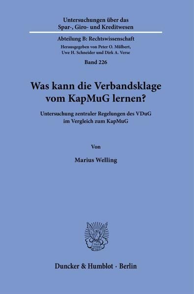 Produktbild: Was kann die Verbandsklage vom KapMuG lernen?