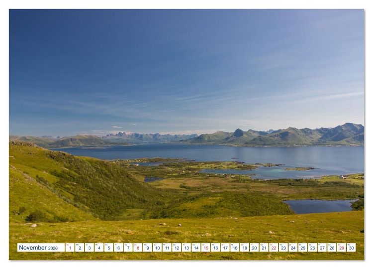 Produktbild: Lofoten Vester&aring;len (hochwertiger Premium Wandkalender 2026 DIN A2 quer), Kunstdruck in Hochglanz