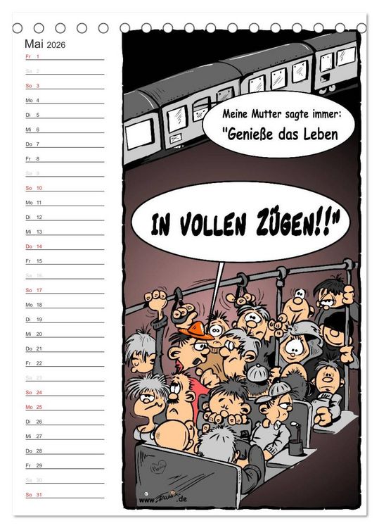 Produktbild: Trumix Cartoons - Autsch, das tut weh! (Tischkalender 2026 DIN A5 hoch), CALVENDO Monatskalender