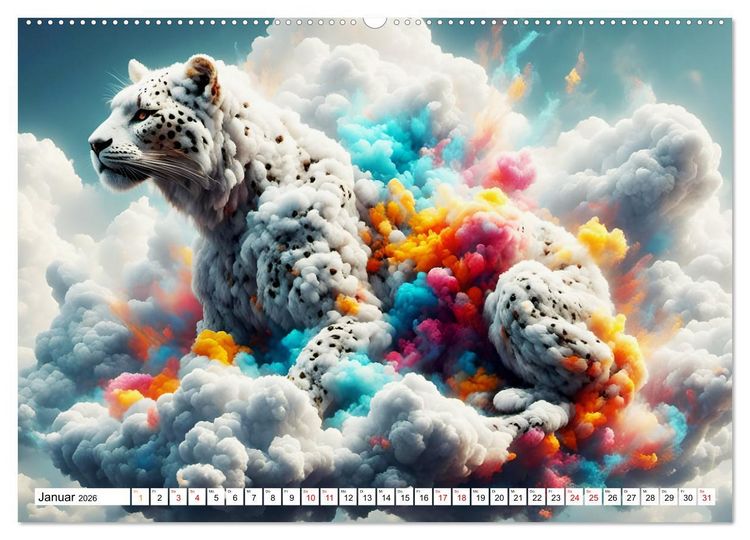 Produktbild: Wolkenkreaturen (hochwertiger Premium Wandkalender 2026 DIN A2 quer), Kunstdruck in Hochglanz