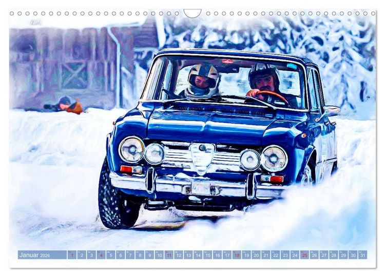 Produktbild: Rallye-Klassiker auf Eis (Wandkalender 2026 DIN A3 quer), CALVENDO Monatskalender