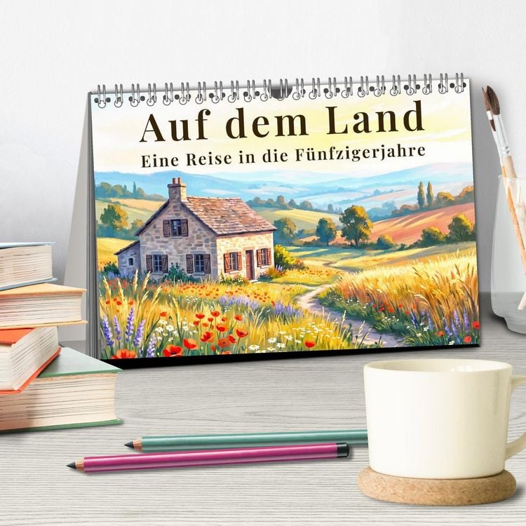 Produktbild: Auf dem Land - Eine Reise in die F&uuml;nfzigerjahre (Tischkalender 2027 DIN A5 quer), CALVENDO Monatskalender