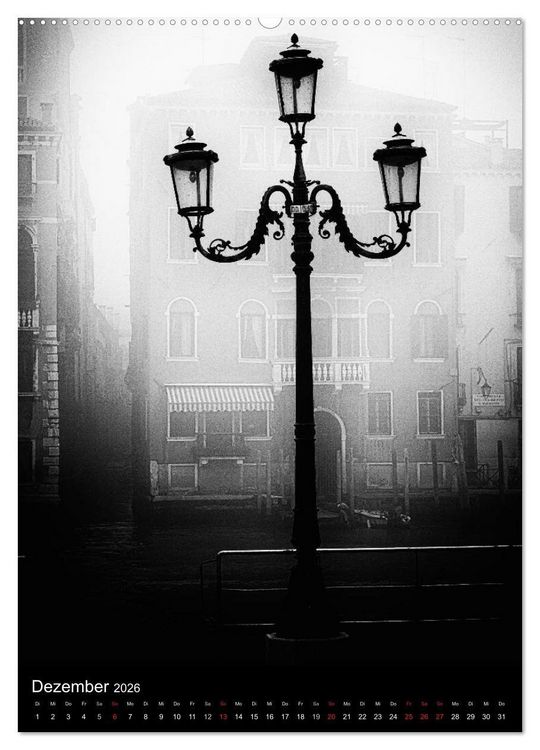Produktbild: Venice Noir - Das etwas andere Venedig (hochwertiger Premium Wandkalender 2026 DIN A2 hoch), Kunstdruck in Hochglanz