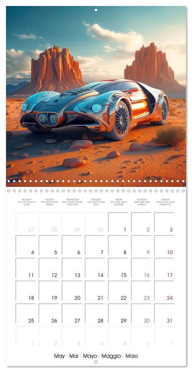 Produktbild: Fantasy desert cars (Wall Calendar 2026 12 &times; 12 Inch) CALVENDO 12 Month Wall Calendar