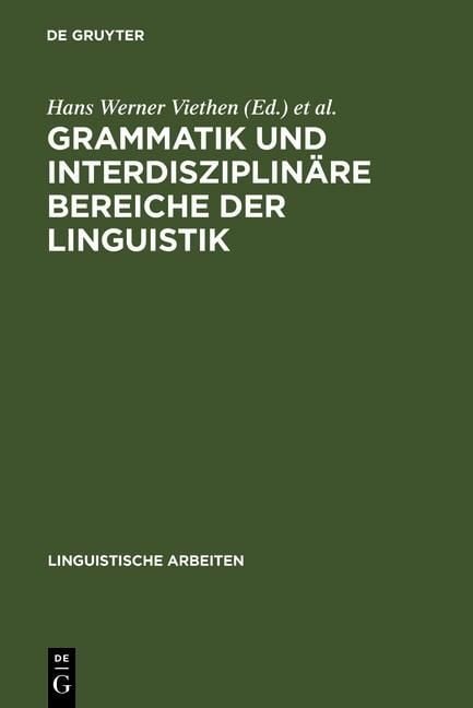 Produktbild: Grammatik und interdisziplin&auml;re Bereiche der Linguistik