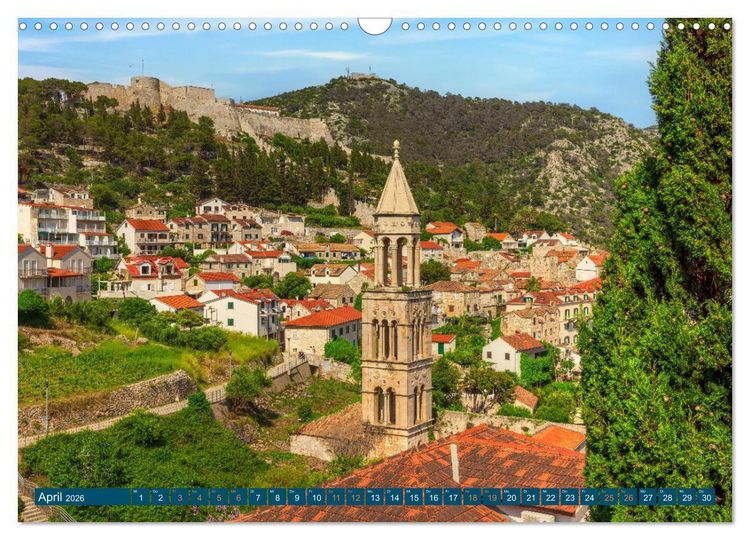 Produktbild: Insel Hvar - Der sonnigste Platz der Adria (Wandkalender 2026 DIN A3 quer), CALVENDO Monatskalender