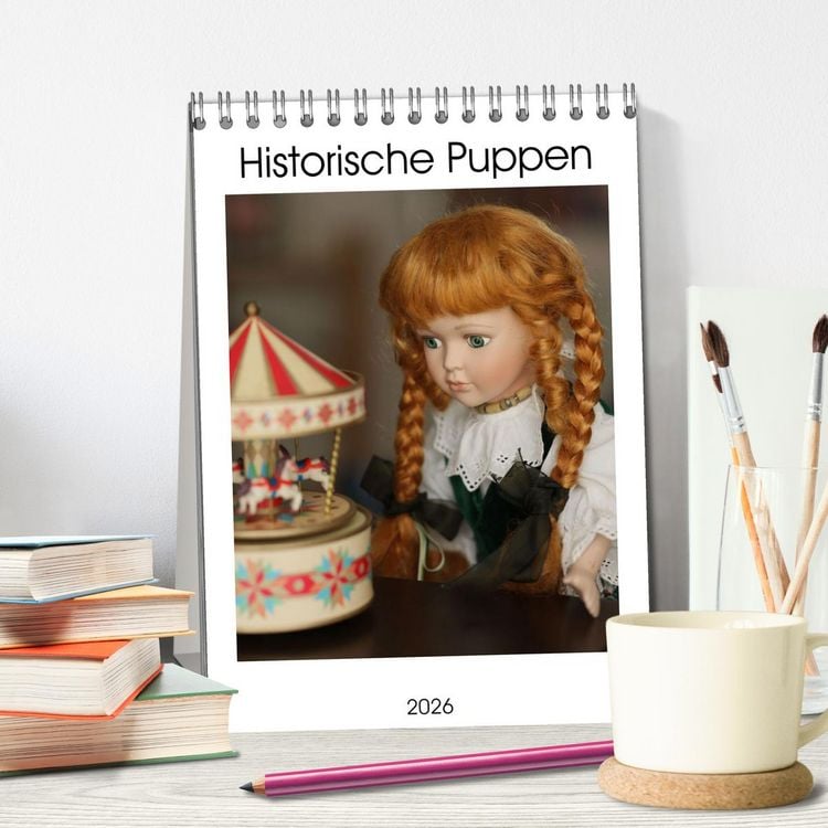 Produktbild: Historische Puppen (Tischkalender 2026 DIN A5 hoch), CALVENDO Monatskalender