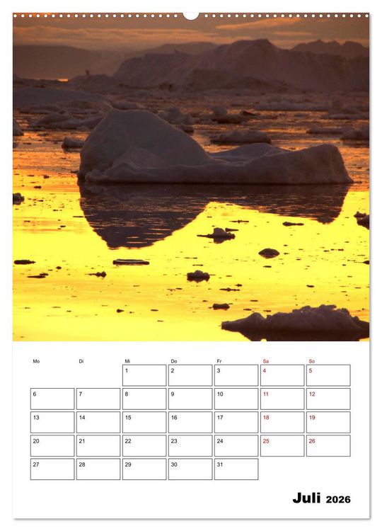 Produktbild: Die Eisberge von Ilulissat (Wandkalender 2026 DIN A2 hoch), CALVENDO Monatskalender