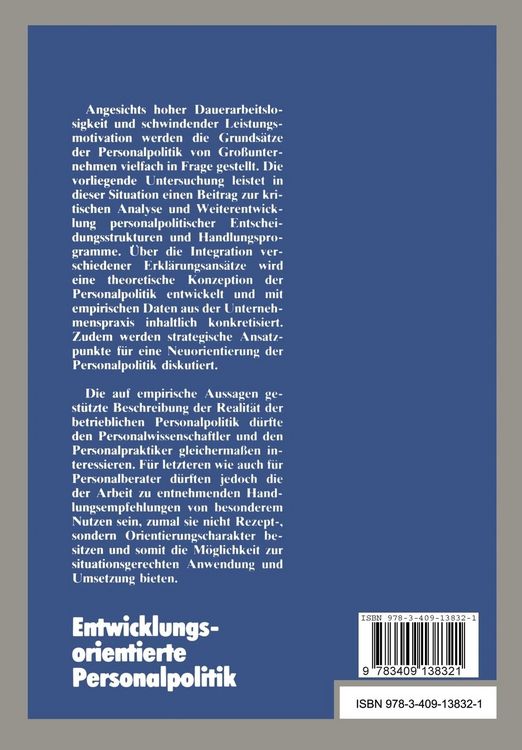Produktbild: Entwicklungsorientierte Personalpolitik