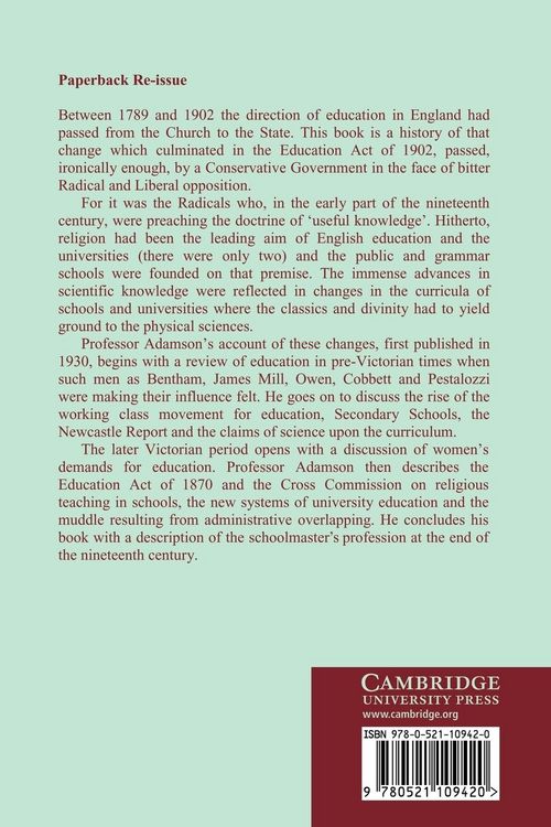 Produktbild: English Education,1789-1902