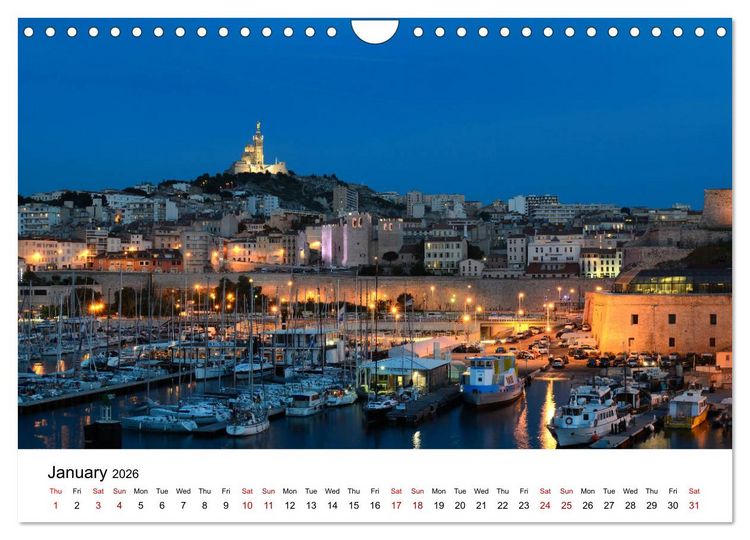 Produktbild: Marseille Coast and Corniche (Wall Calendar 2026 DIN A4 landscape), CALVENDO 12 Month Wall Calendar