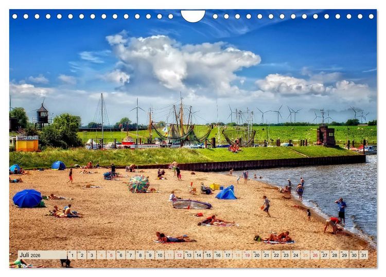 Produktbild: Friesland - Nordseebad Dangast (Wandkalender 2026 DIN A4 quer), CALVENDO Monatskalender