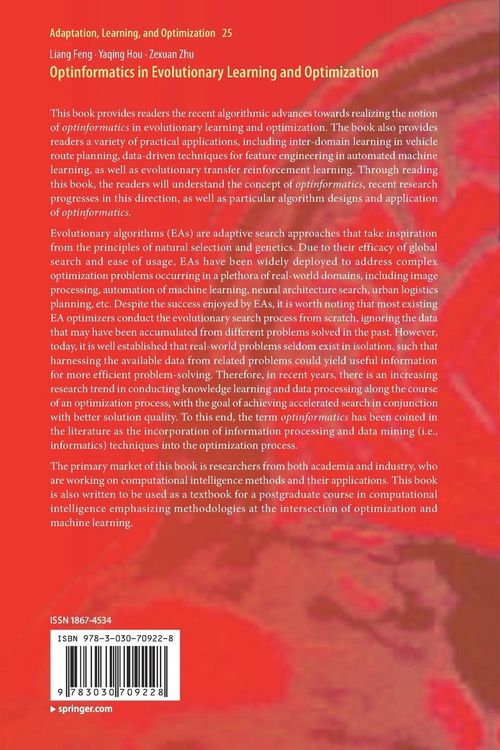 Produktbild: Optinformatics in Evolutionary Learning and Optimization