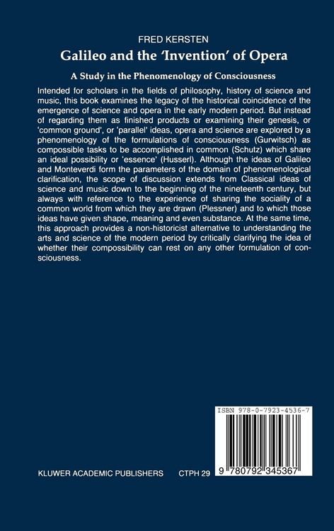 Produktbild: Galileo and the &lsquo;Invention&rsquo; of Opera