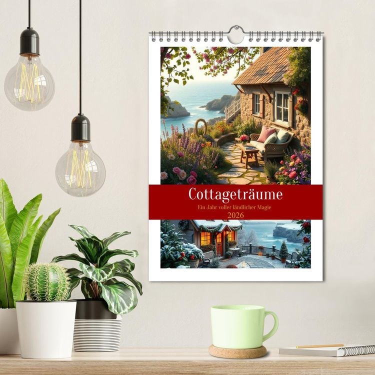 Produktbild: Cottagetr&auml;ume - Ein Jahr voller l&auml;ndlicher Magie (Wandkalender 2026 DIN A4 hoch), CALVENDO Monatskalender